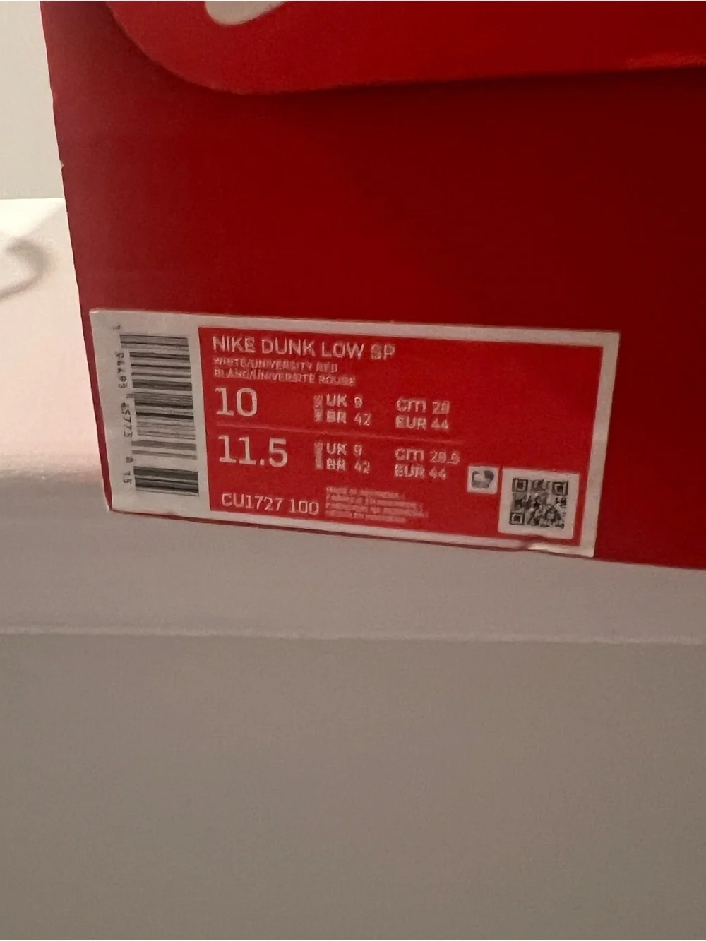 Nike Dunk Low St. John’s Men’s Size 10